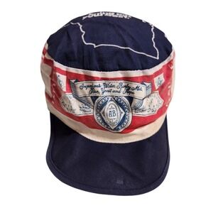 Vintage Bud Light Beer Wisconsin Bring Out Your Best Painter Hat Navy Blue